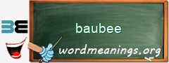 WordMeaning blackboard for baubee